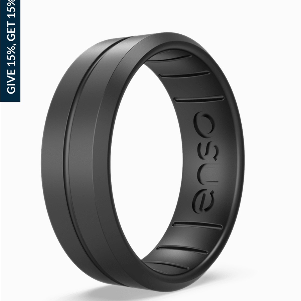 Enzo black Pearl Contour ring, size 11